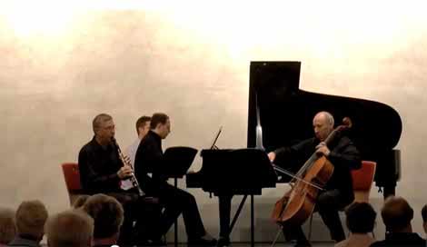 Misha Quint, cello, Howard Klug, clarinet, perform Glinka Trio in Sulzbach-Rosenberg, Germany