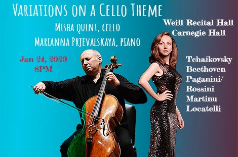 Carnegie Hall Concert January 24, 2020, Misha Quint, cello