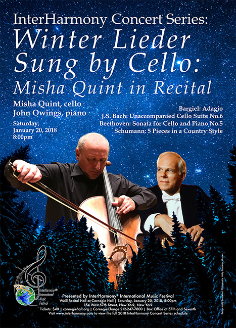 InterHarmony Concert Series: Winter Lieder Sung by Cello
