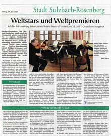 Piano Trio Concert article