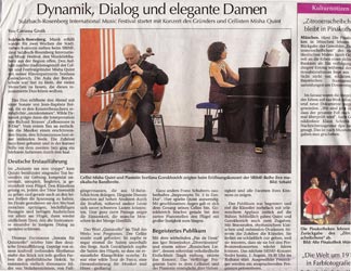 Misha Quint Recital 2014 Germany Review