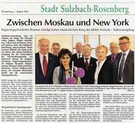 Sulzbach-Rosenberg International Music Festival opening