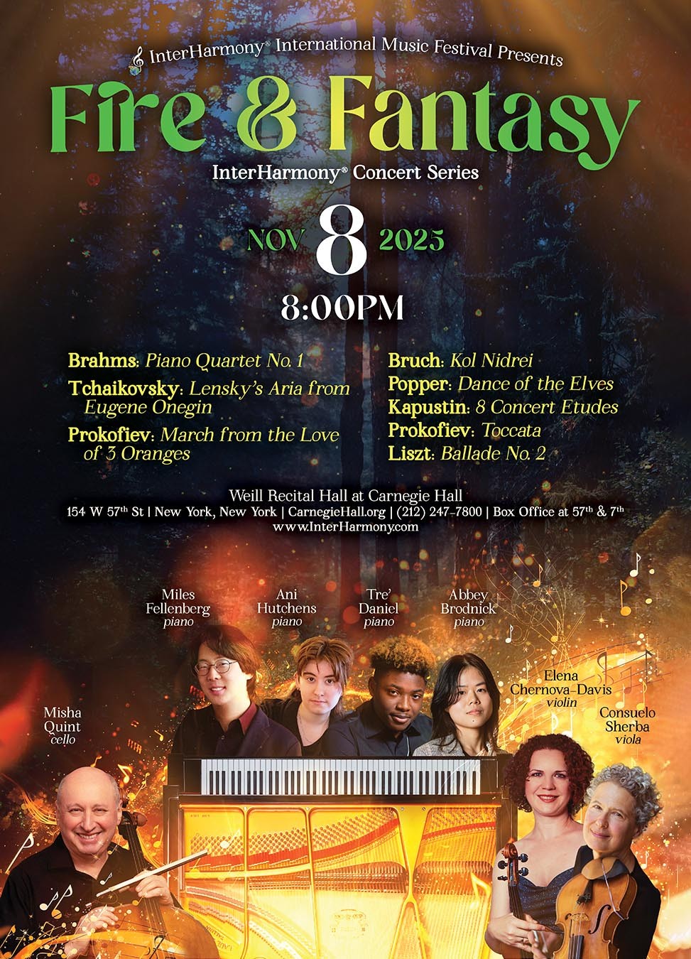 InterHarmony Artists Perform Piano Trios and Opera Arias in Phantom of the Archduke at Carnegie Hall on April 24 at 8PM