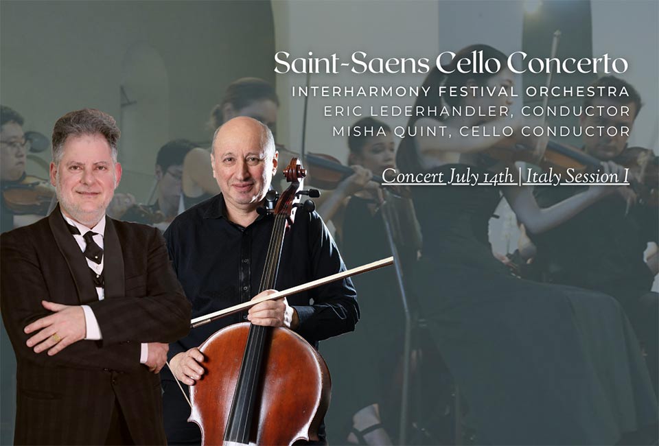 Eric Lederhandler, conductor will conduct the InterHarmony Festival Orchestra. The program is TBA at InterHarmony Session I.