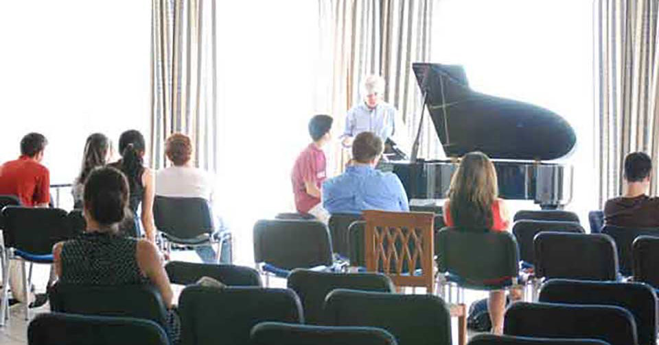piano student performing