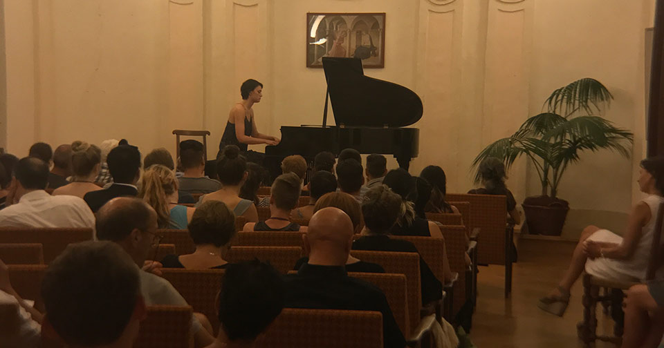 piano student performing