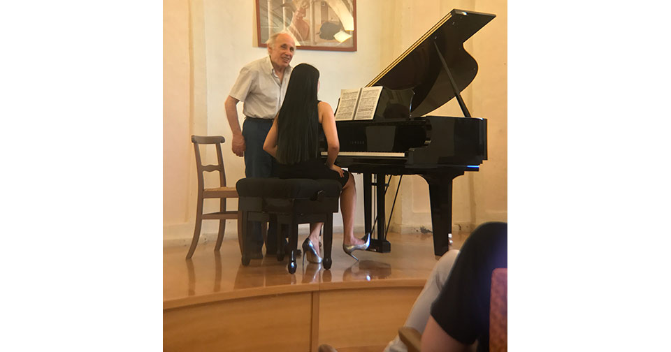 piano student performing