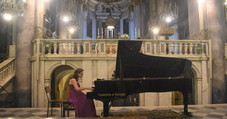 piano student performing