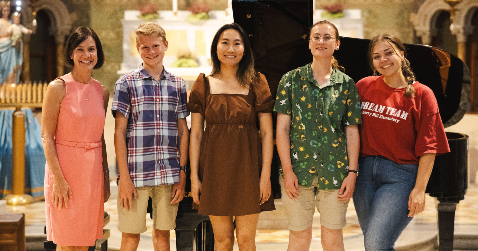 piano student performing