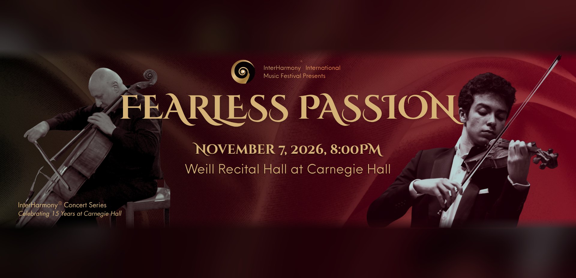 Fearless Passions, November 7, 2026, Weill Recital Hall at Carnegie Hall