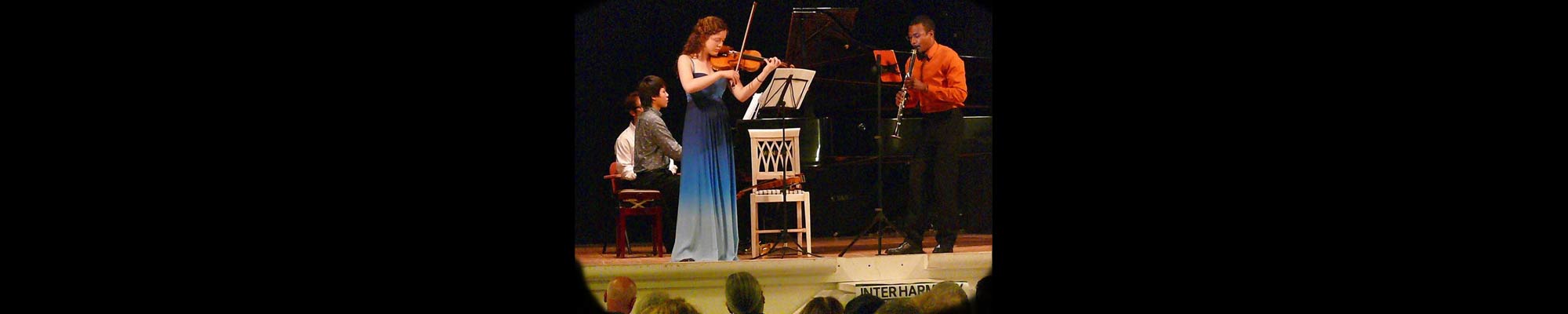 violin student, clarinet student, piano student