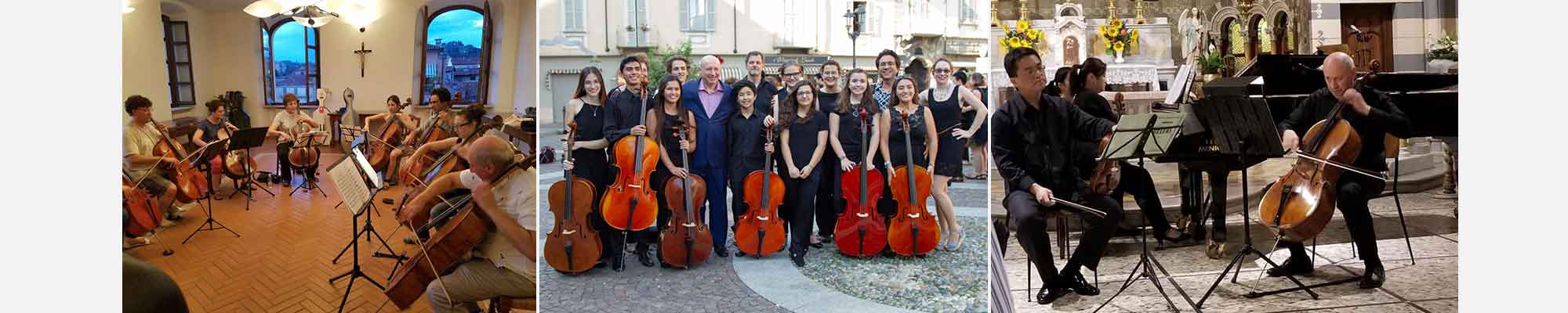 Cellists at summer music camp